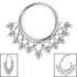 Steel Ornate Asia Ball Hinged Clicker Ring