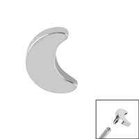Titanium Crescent Moon for Internal Thread shafts in 1.2mm