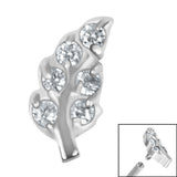 Steel Claw Set Jewelled Leaf for Internal Thread shafts in 1.2mm