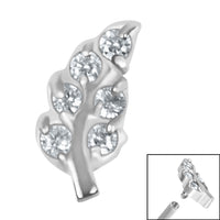 Steel Claw Set Jewelled Leaf for Internal Thread shafts in 1.2mm