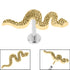 Titanium Threadless Labrets - Steel (Bend/Push fit) Snake