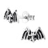 Sterling Silver Spooky Bat Ear Stud Earrings ES59