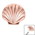 Titanium Clam Shell for Internal Thread shafts in 1.2mm