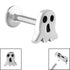 Titanium Internally Threaded Labrets 1.2mm - Steel Ghost