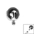 Titanium Claw Set Black Agate Ball for Internal Thread shafts in 1.6mm. Also fits Dermal Anchor