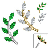 Titanium Claw Set Jewelled Vine for Internal Thread shafts in 1.2mm
