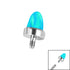 Titanium Bezel Set Synth Opal Cone for Internal Thread shafts in 1.2mm