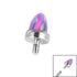 Titanium Bezel Set Synth Opal Cone for Internal Thread shafts in 1.2mm