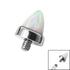 Titanium Bezel Set Synth Opal Cone for Internal Thread shafts in 1.6mm. Also fits Dermal Anchor