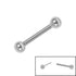 Titanium Threadless Micro Barbell 1.2mm