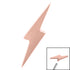 Steel Lightning Bolt for Internal Thread shafts in 1.2mm