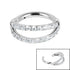 Titanium Double Jewelled Band Hinged Clicker Ring