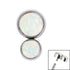 Titanium Bezel Set Duo Synth Opal Top for Internal Thread shafts in 1.2mm