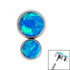 Titanium Bezel Set Duo Synth Opal Top for Internal Thread shafts in 1.2mm