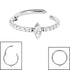 Titanium Marquise Pave Set Jewelled Edge Hinged Clicker Ring