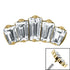 Titanium Five Jewelled Art Deco Baguette Fan for Internal Thread shafts in 1.2mm