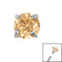 Titanium Claw Set Round CZ Jewel for Internal Thread shafts in 1.2mm