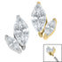 Titanium Claw Set Marquise Duo Top for Internal Thread shafts in 1.2mm