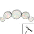 Titanium (Infinity) Bezel Set 5 Opal Crescent for Internal Thread shafts in 1.2mm