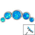 Titanium (Infinity) Bezel Set 5 Opal Crescent for Internal Thread shafts in 1.2mm