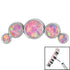 Titanium Threadless (Bend fit) (Infinity) Bezel Set 5 Opal Crescent