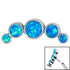 Titanium Threadless (Bend fit) (Infinity) Bezel Set 5 Opal Crescent