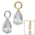 Titanium Charm - Claw Set Jewelled Pear Drop