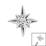 Steel Jewelled 8 point Star for Internal Thread shafts in 1.2mm