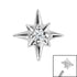Steel Jewelled 8 point Star for Internal Thread shafts in 1.2mm