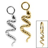 Titanium Charm - Snake