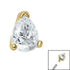 Steel Claw Set Jewelled Pear Cut for Internal Thread shafts in 1.2mm