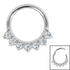 Steel Claw Set 7 Jewel Hinged Clicker Ring
