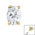 Steel Claw Set Jewelled Oval for Internal Thread shafts in 1.2mm