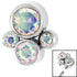 Titanium (Infinity) Bezel Set Jewelled Cluster for Internal Thread shafts in 1.2mm