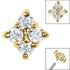 Steel Claw Set Jewelled Diamond Shape for Internal Thread shafts in 1.2mm