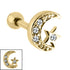Steel Jewelled Star and Moon Micro Bar