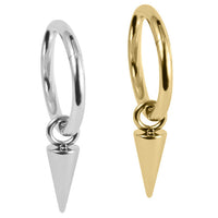 Titanium Hinged Segment Ring with Titanium Spike Charm