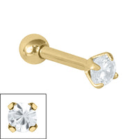 Steel Claw Set Jewelled Micro Bar 1.2mm