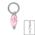 Steel Charm - Jewelled Marquise