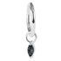 Steel Hinged Clicker Ring with Steel Jewelled Marquise Charm