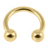 Gold Steel Circular Barbells (CBB) (Horseshoes)