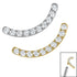 Titanium Claw Set Jewelled Smile Curved Bar for Internal Thread shafts in 1.2mm
