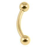 Gold Steel Micro Curved Bar 1.2mm