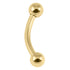 Gold Steel Micro Curved Bar 1.2mm