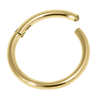 Gold Steel Hinged Clicker Ring