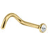 Gold Steel Jewelled Nose Stud