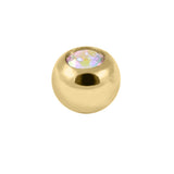 Gold Titanium Jewelled Balls 1.2mm