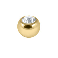 Gold Titanium Jewelled Balls 1.2mm
