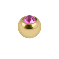 Gold Titanium Jewelled Balls 1.2mm
