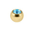 Gold Titanium Jewelled Balls 1.2mm